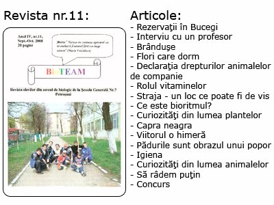 Revista nr. 11 BioTEAM Petroșani