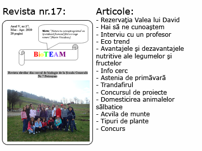 Revista nr. 17 BioTEAM Petroșani