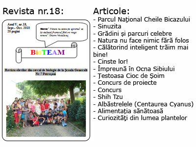 Revista nr. 18 BioTEAM Petroșani