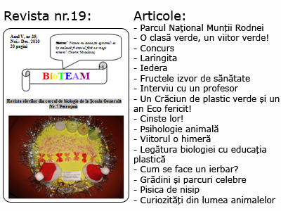 Revista nr. 19 BioTEAM Petroșani