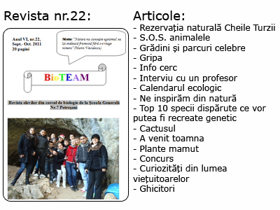 Revista nr. 22 BioTEAM Petroșani