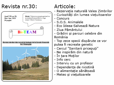 Revista nr. 30 BioTEAM Petroșani