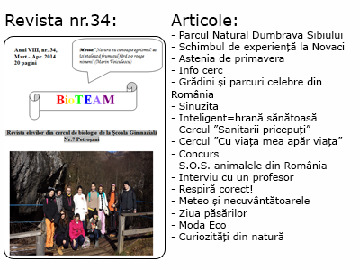 Revista nr. 34 BioTEAM Petroșani