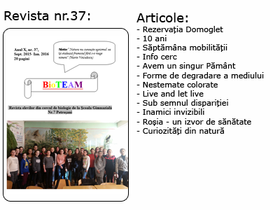 Revista nr. 37 BioTEAM Petroșani