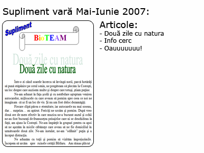 Supliment 2006 BioTEAM Petroșani
